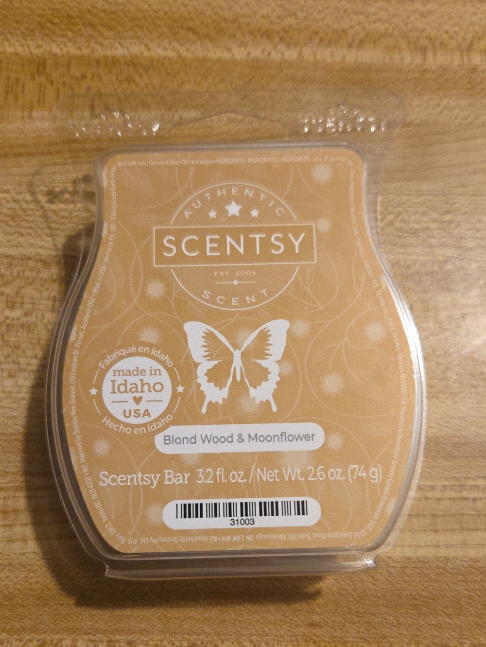 Scentsy Blond Wood & Moonflower Wax Bar - Beige